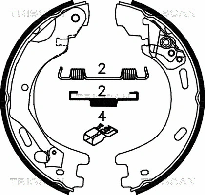 Brake Shoe Set, parking brake (8100 17015)