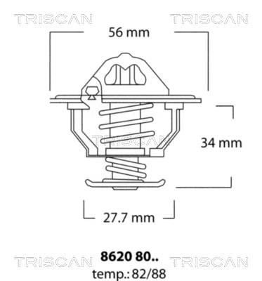 Thermostat, coolant (8620 8088)