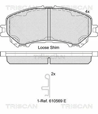 Brake Pad Set, disc brake (8110 14064)