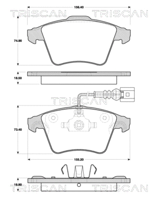 Brake Pad Set, disc brake (8110 29059)