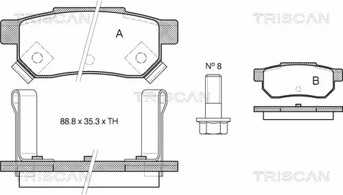 Brake Pad Set, disc brake (8110 40925)