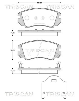 Brake Pad Set, disc brake (8110 43036)