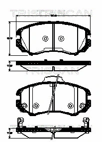 Brake Pad Set, disc brake (8110 43027)