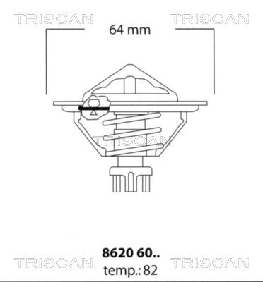 Thermostat, coolant (8620 6082)