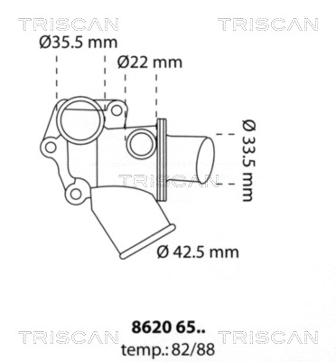 Thermostat, coolant (8620 6582)