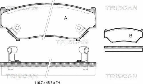 Brake Pad Set, disc brake (8110 69001)