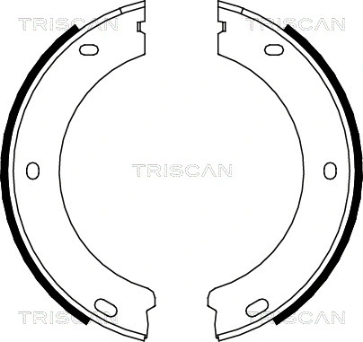 Brake Shoe Set, parking brake (8100 28522)