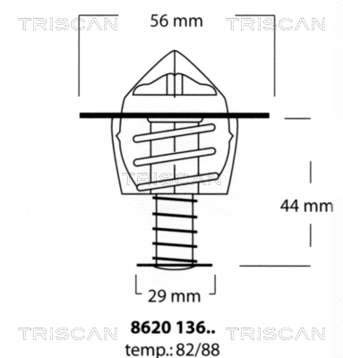 Thermostat, coolant (8620 13688)