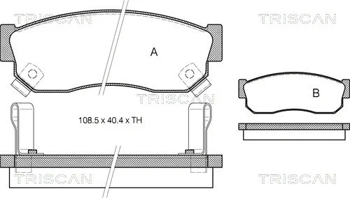 Brake Pad Set, disc brake (8110 14076)
