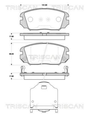Brake Pad Set, disc brake (8110 43033)