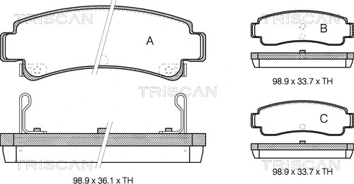 Brake Pad Set, disc brake (8110 14166)