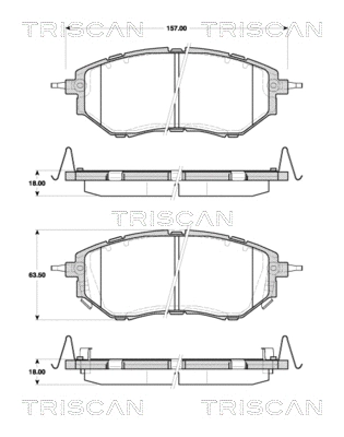 Brake Pad Set, disc brake (8110 68182)
