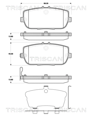 Brake Pad Set, disc brake (8110 50026)
