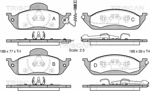 Brake Pad Set, disc brake (8110 23028)