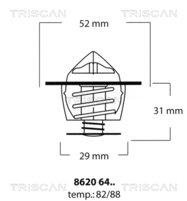 Thermostat, coolant (8620 6482)