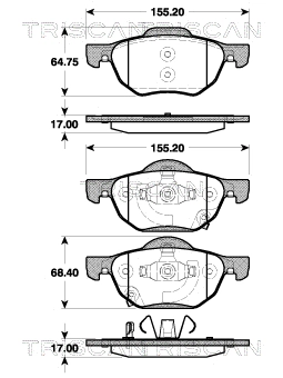 Brake Pad Set, disc brake (8110 40010)