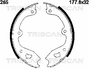 Brake Shoe Set, parking brake (8100 27265)