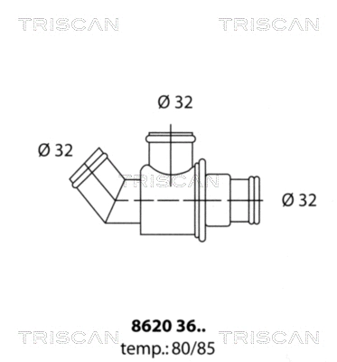 Thermostat, coolant (8620 3680)