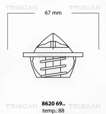 Thermostat, coolant (8620 6988)