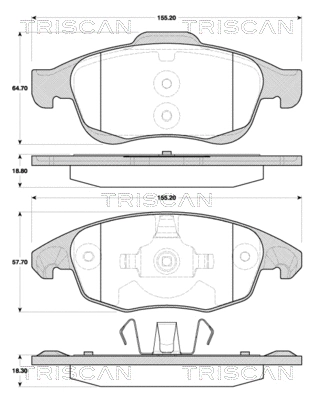 Brake Pad Set, disc brake (8110 38005)