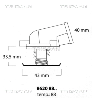 Thermostat, coolant (8620 8888)