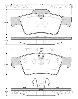 Brake Pad Set, disc brake (8110 23054)