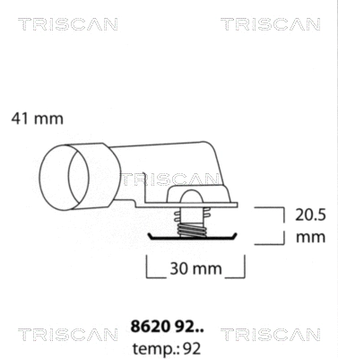 Thermostat, coolant (8620 9292)