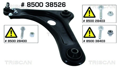Control/Trailing Arm, wheel suspension (8500 38526)