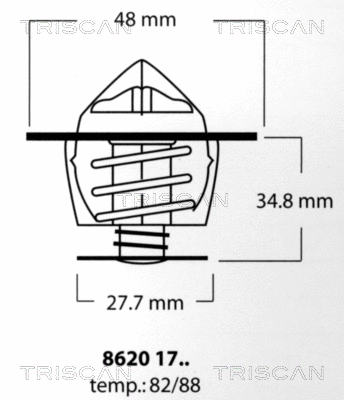 Thermostat, coolant (8620 1788)