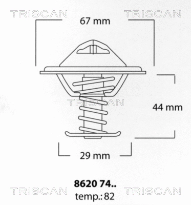 Thermostat, coolant (8620 7482)