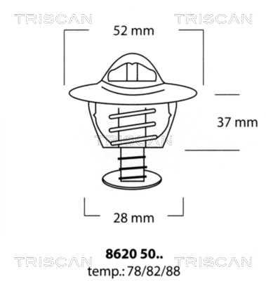 Thermostat, coolant (8620 5082)