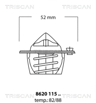 Thermostat, coolant (8620 11588)