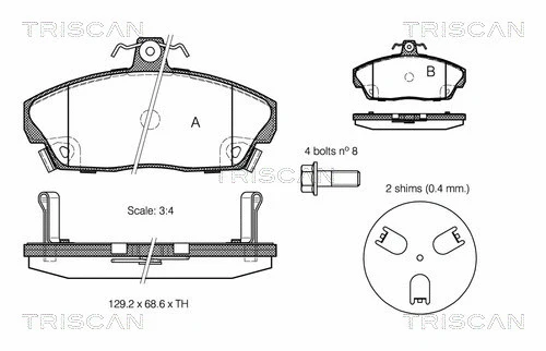 Brake Pad Set, disc brake (8110 40056)