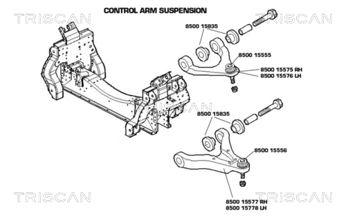 Mounting, control/trailing arm (8500 15835)