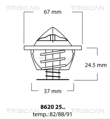 Thermostat, coolant (8620 2591)