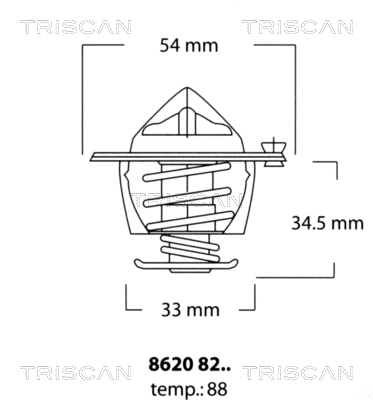 Thermostat, coolant (8620 8288)