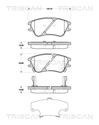 Brake Pad Set, disc brake (8110 43035)