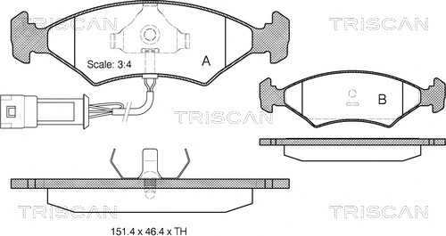 Brake Pad Set, disc brake (8110 16801)