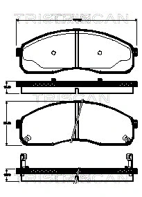Brake Pad Set, disc brake (8110 18019)
