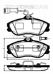 Brake Pad Set, disc brake (8110 29057)