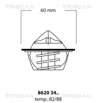 Thermostat, coolant (8620 3482)