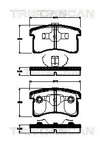 Brake Pad Set, disc brake (8110 41007)