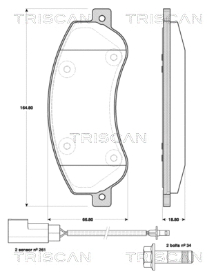 Brake Pad Set, disc brake (8110 16019)