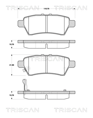 Brake Pad Set, disc brake (8110 14045)