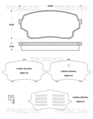 Brake Pad Set, disc brake (8110 69016)