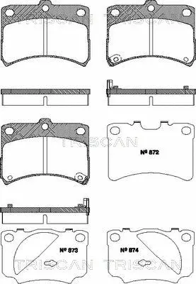 Brake Pad Set, disc brake (8110 41004)