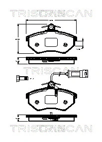 Brake Pad Set, disc brake (8110 29071)