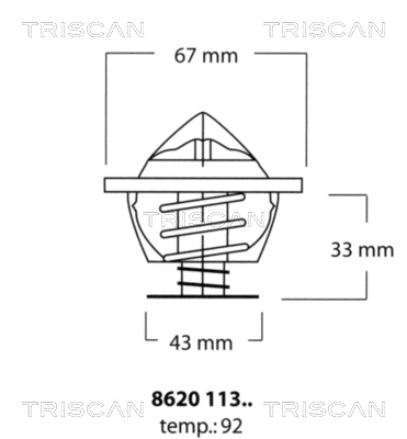 Thermostat, coolant (8620 11392)