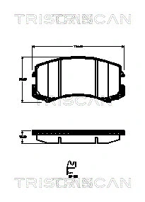 Brake Pad Set, disc brake (8110 42025)