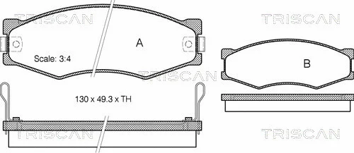 Brake Pad Set, disc brake (8110 14103)